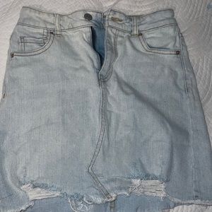 Light wash denim skirt